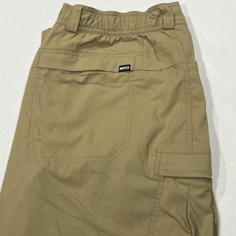 REI Men Lightweight Cargo Pants Khaki Outdoor Hiking Convertible Sz 34X30 (32X29
